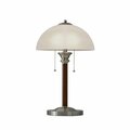 Homeroots Walnut Metal Table Lamp13.5 x 13.5 x 22.5 in. 372657